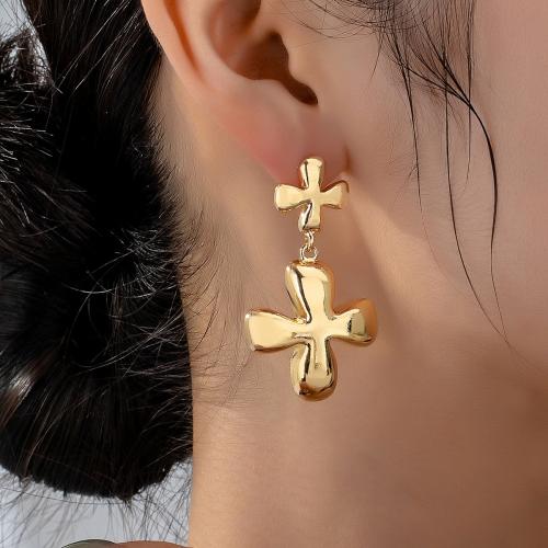 Zinc Alloy Drop Earring, plated, for woman, gold 