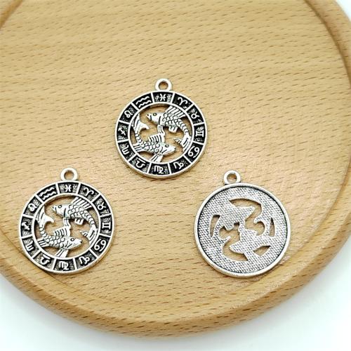 Zinc Alloy Jewelry Pendants, Pisces, antique silver color plated, DIY 