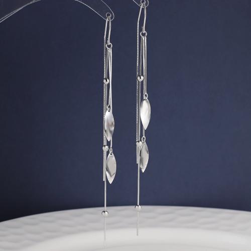 Sterling Silver Thread Through Earrings, 925 Sterling Silver, fashion jewelry & for woman 