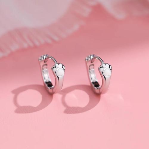 Sterling Silver Huggie Hoop Earring, 925 Sterling Silver, fashion jewelry & for woman, 13mm 