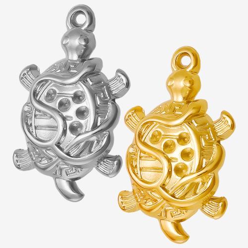 Stainless Steel Pendant Setting, 304 Stainless Steel, Turtle, Vacuum Ion Plating, DIY 