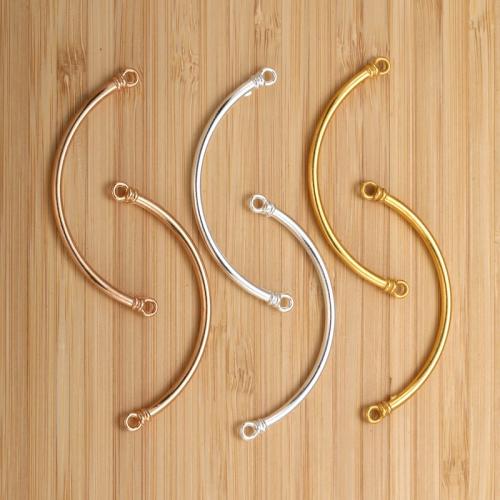 Zinc Alloy Curved Tube Beads, plated, DIY & 1/1 loop 