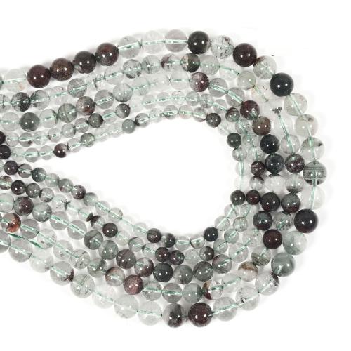 Phantom Quartz Beads, Green Phantom Quartz, Round, DIY mixed colors [