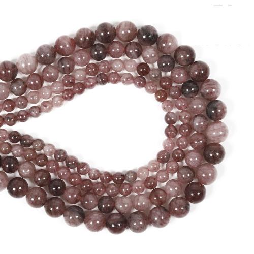 Strawberry Quartz Beads, Round, DIY mixed colors 