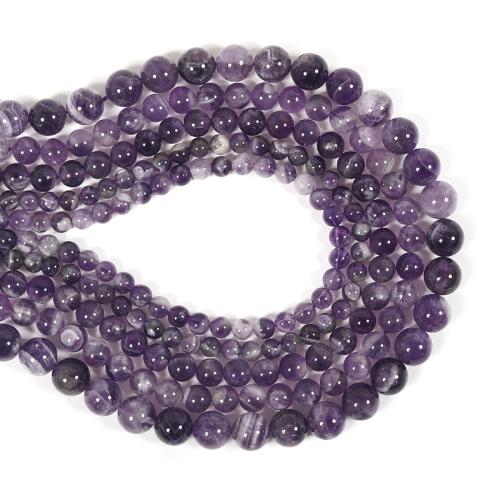 Quartz Beads, Round, DIY purple [