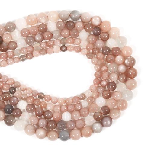 Natural Moonstone Beads, Round, DIY mixed colors 