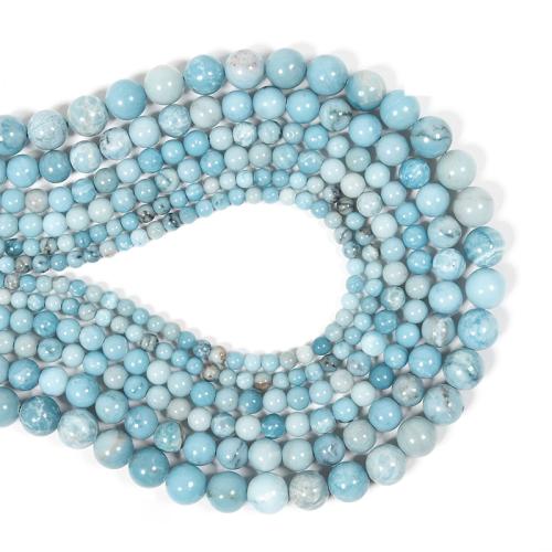 Perles de pierre gemme unique, Larimar, Rond, DIY & normes différentes pour le choix, bleu, Vendu par brin[