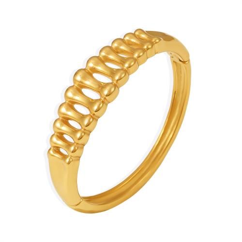 Brazalete del acero inoxidable, acero inoxidable 304, chapado, Joyería & para mujer & hueco, dorado, Vendido por UD[