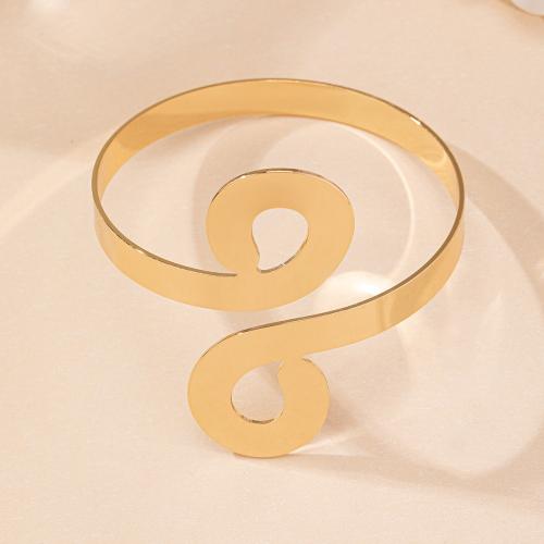 Zinc Alloy Cuff Bangle, plated, for woman, gold [