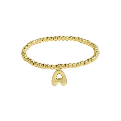 Brass Bracelets, plated & for woman, gold [