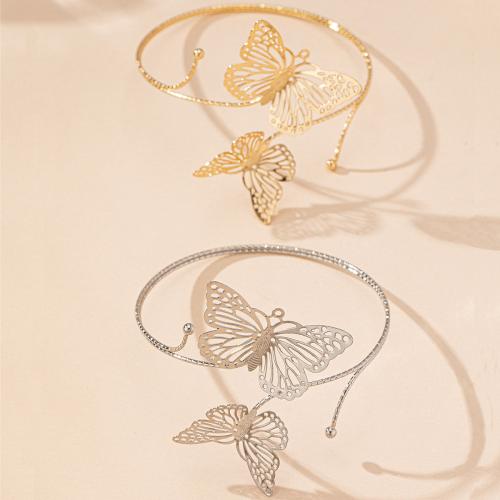 Iron Cuff Bangle, Butterfly, plated & for woman [