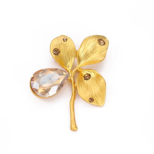 Zinc Alloy Jewelry Brooch, with Crystal, for woman [