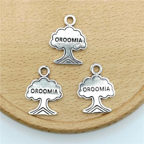 Zinc Alloy Jewelry Pendants, Tree, antique silver color plated, DIY 