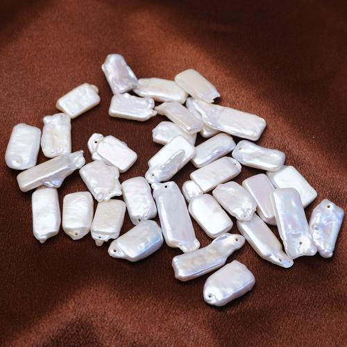 Colgantes de perlas de agua dulce, Perlas cultivadas de agua dulce, Barroco, Bricolaje, Blanco, 18-20mmx10mm, Vendido por UD[