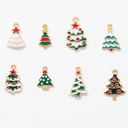 Zinc Alloy Christmas Pendants, Christmas Design & enamel 