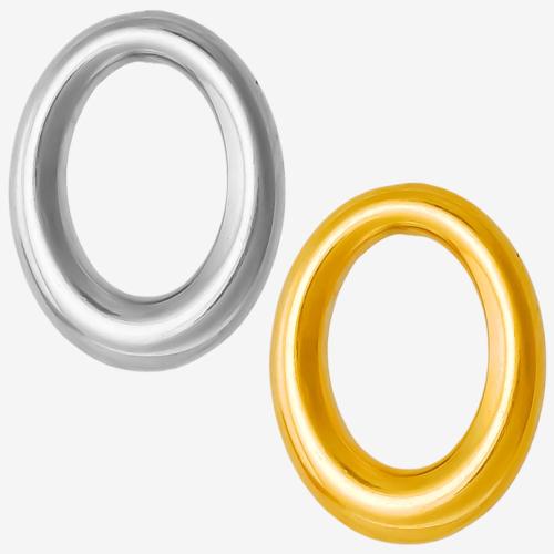 Stainless Steel Linking Ring, 304 Stainless Steel, Oval, Vacuum Ion Plating, DIY [