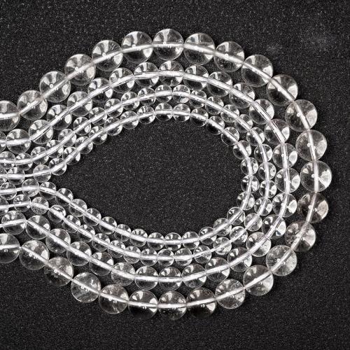 Natural Clear Quartz Beads, Round, DIY white [