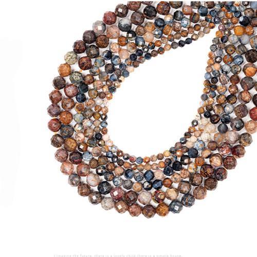 Single Gemstone Beads, Pietersite, Round, DIY mixed colors 