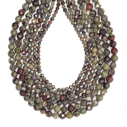 Single Gemstone Beads, Dragon Blood stone, Round, DIY mixed colors 