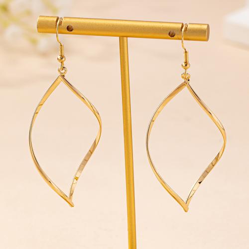 Zinc Alloy Drop Earring, plated, for woman, gold 