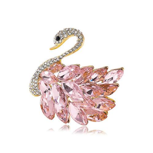 Zinc Alloy Jewelry Brooch, with Crystal, for woman & with rhinestone [