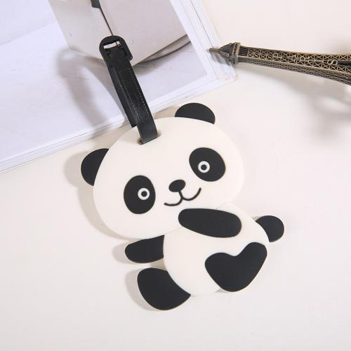 Soft PVC Luggage Tag, multifunctional & 3D effect white and black 