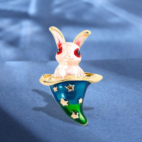 Zinc Alloy Jewelry Brooch, plated, for woman & enamel [