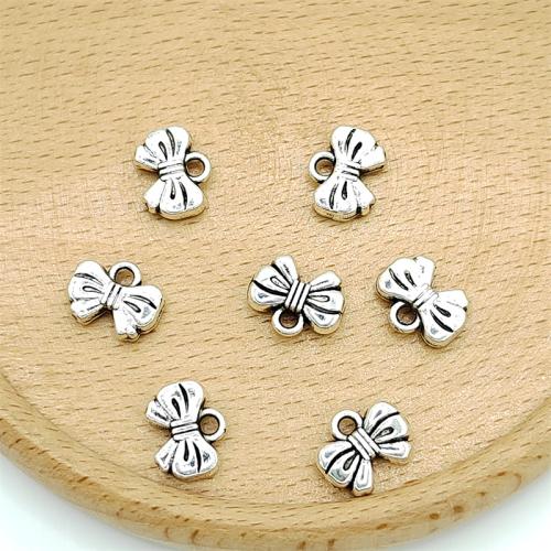 Zinc Alloy Bowkont Pendants, Bowknot, antique silver color plated, DIY 