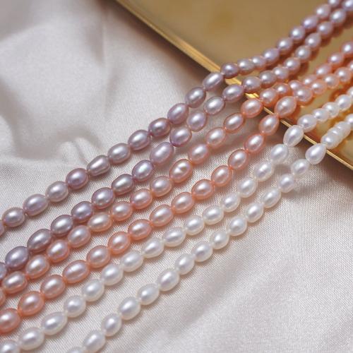 Rice Cultured Freshwater Pearl Beads, DIY 4mm Approx 35 cm [