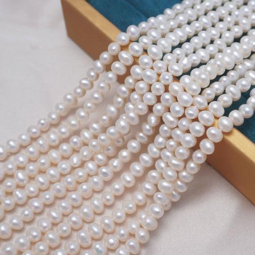 Potato Cultured Freshwater Pearl Beads, DIY, white, 4.5-5mm Approx 36 cm 