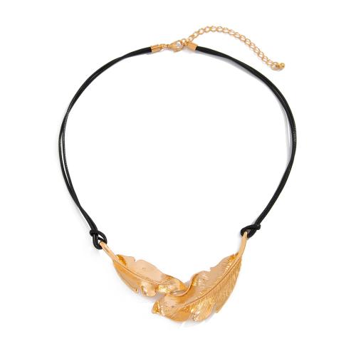 Collar de la aleación del cinc, aleación de zinc, con Cordón de cera, Joyería & para mujer, más colores para la opción, longitud:aproximado 70 cm, Vendido por UD[