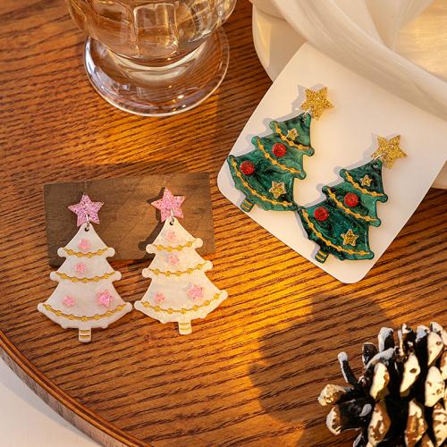 Christmas Earrings, Plastic, Christmas Tree, Christmas Design & for woman 