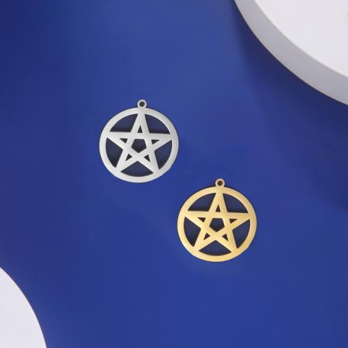 Stainless Steel Pendants, 304 Stainless Steel, Round, plated, DIY & hollow [