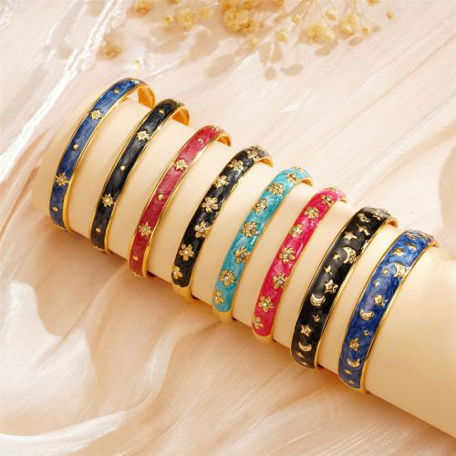 Bracelet en acier inoxydable, Acier inoxydable 304, Placage, styles différents pour le choix & pavé de micro zircon & pour femme & émail, plus de couleurs à choisir, Vendu par PC[