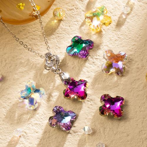 Crystal Jewelry Pendants, Imitated Crystal, Cross, plated, DIY 