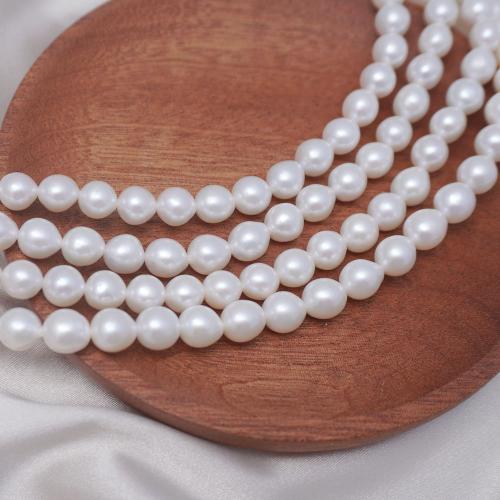 Natural Freshwater Pearl Loose Beads, Teardrop, DIY, white, 8-9mm Approx 37 cm 