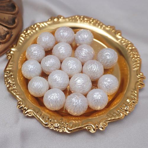 No Hole Cultured Freshwater Pearl Beads, Slightly Round, DIY, white, 14-15mm 