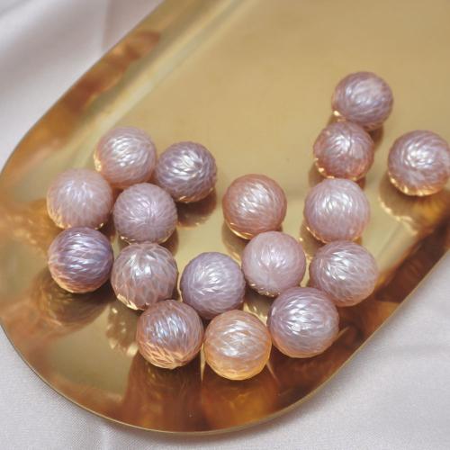 No Hole Cultured Freshwater Pearl Beads, Slightly Round, DIY, purple, 12-14mm 