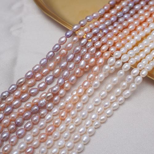 Rice Cultured Freshwater Pearl Beads, DIY 4-5mm Approx 37-38 cm 