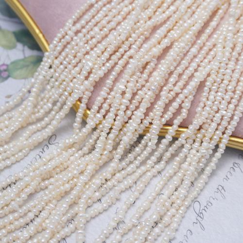 Potato Cultured Freshwater Pearl Beads, DIY, white, 2-2.5mm Approx 35-36 cm 