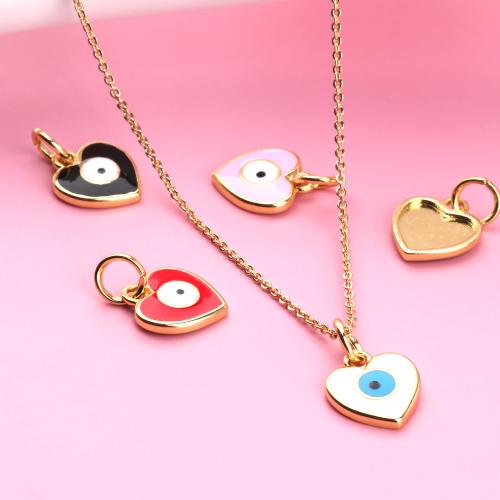 Evil Eye Jewelry Necklace, Brass, fashion jewelry & for woman Approx 45 cm [