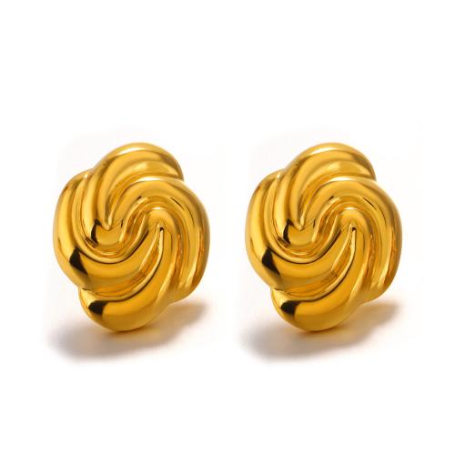 Stainless Steel Stud Earring, 304 Stainless Steel, Vacuum Ion Plating, fashion jewelry & for woman, golden 