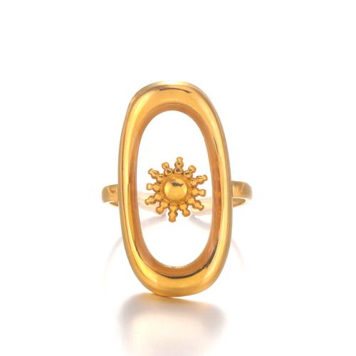 Edelstahl Fingerring, 304 Edelstahl, 18K vergoldet, Modeschmuck & für Frau, goldfarben, verkauft von PC