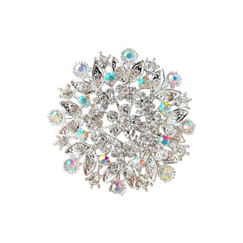 Rhinestone Zinc Alloy Brooch, fashion jewelry & for woman & with rhinestone 