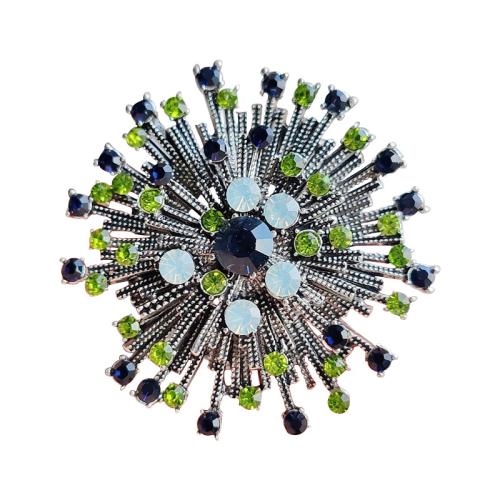 Rhinestone Zinc Alloy Brooch, fashion jewelry & for woman & with rhinestone 