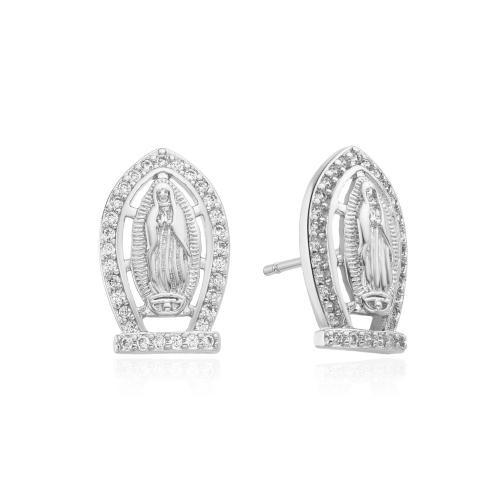 Cubic Zirconia Micro Pave Brass Earring, plated, fashion jewelry & micro pave cubic zirconia & for woman [