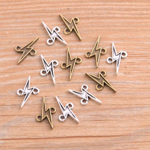 Zinc Alloy Charm Connector, Lightning Symbol, plated, DIY & 1/1 loop 