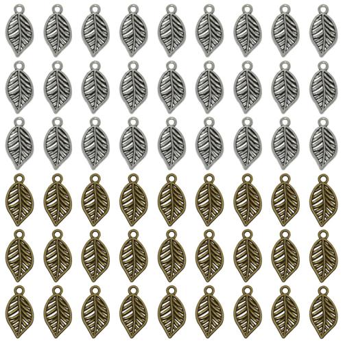 Zinc Alloy Leaf Pendants, plated, DIY [