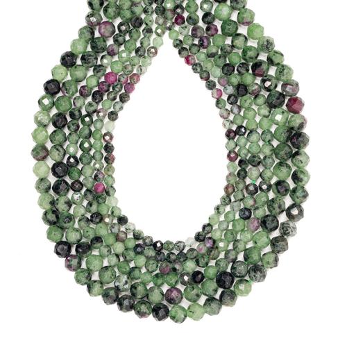 Ruby in Zoisite Beads, Round, DIY mixed colors 