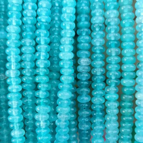 Single Gemstone Beads, Jade, DIY, blue Approx 38 cm 